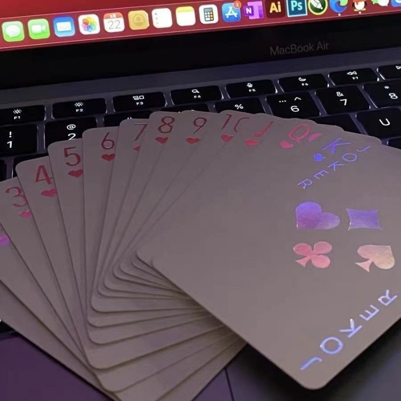 Board Game Uno - Cartas de póker de Color láser,