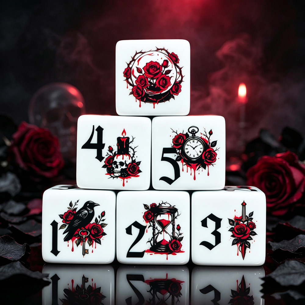 12 dados acrílicos D6 de 16 mm - Board Game Dnd reseña y precio