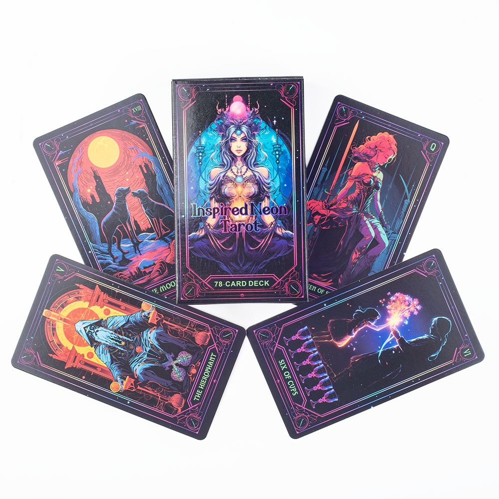 Tarot de neón inspirado, baraj - Board Game Uno reseña y precio