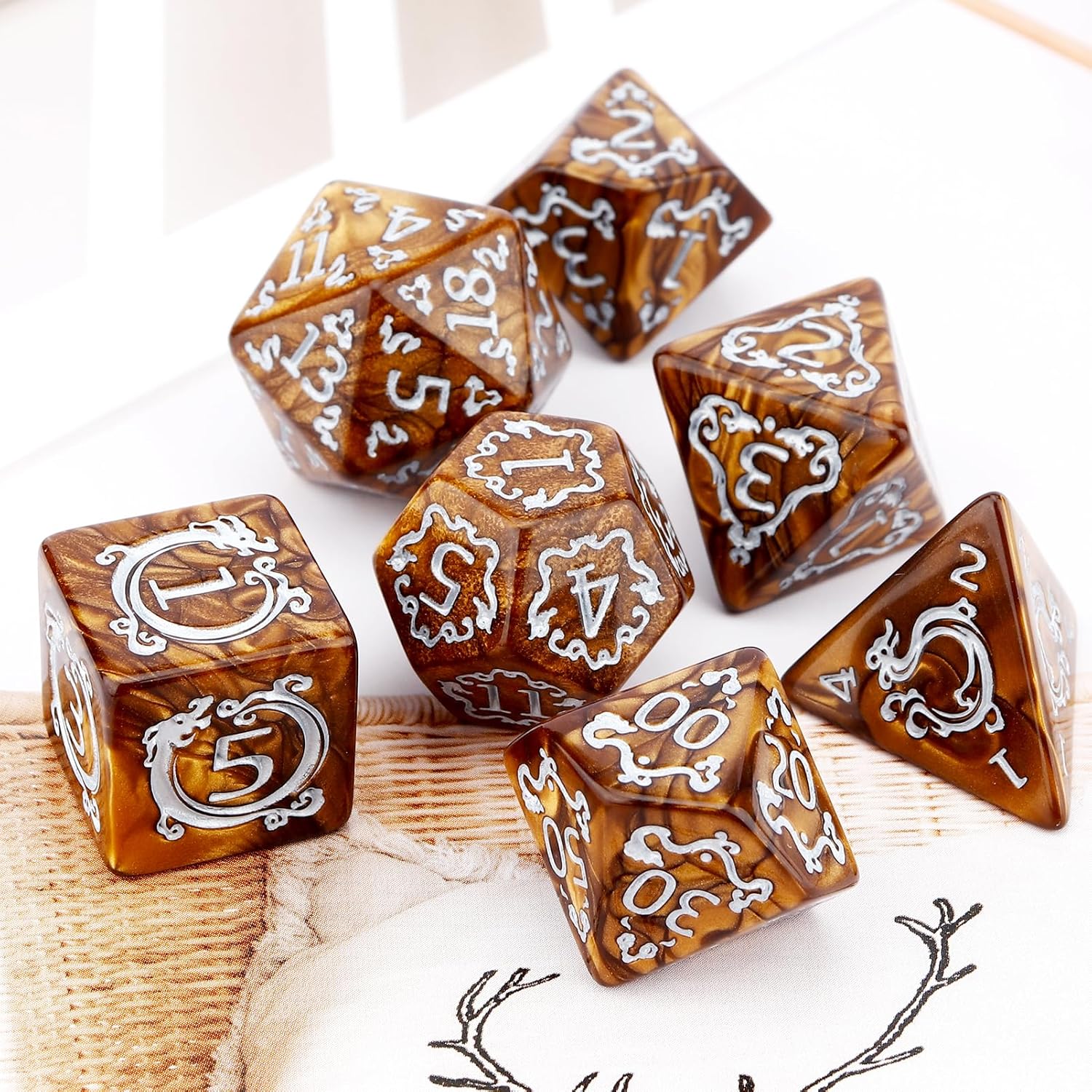 Juego de 7 dados DND con diseñ - Board Game Dnd reseña y precio