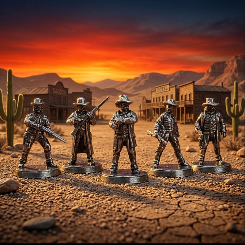 Set de Miniaturas Metálicas de - Board Game Wild Wild reseña y precio
