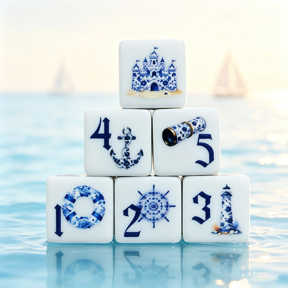 12 dados acrílicos náuticos az - Board Game Dnd reseña y precio